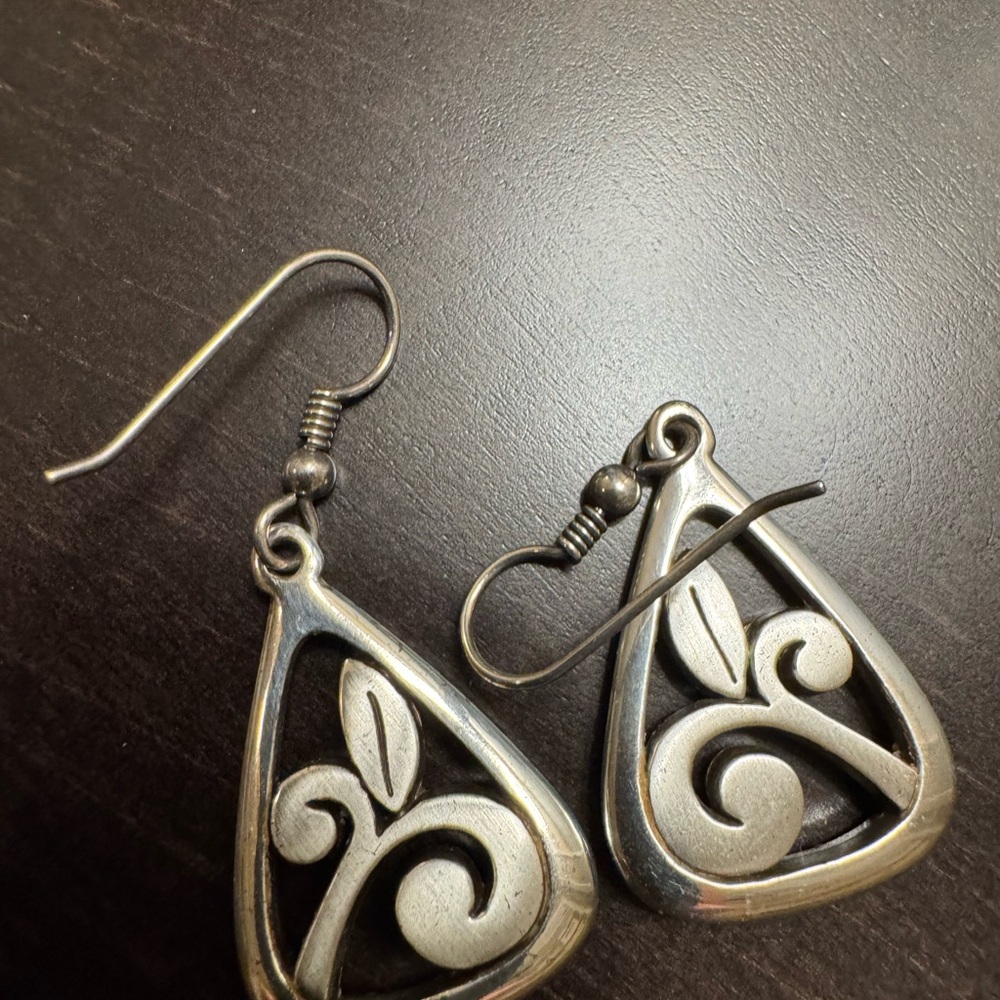 Brighton Silver-Tone Leaf Swirl Necklace & Earring Set - Silver - Picture 6 of 6